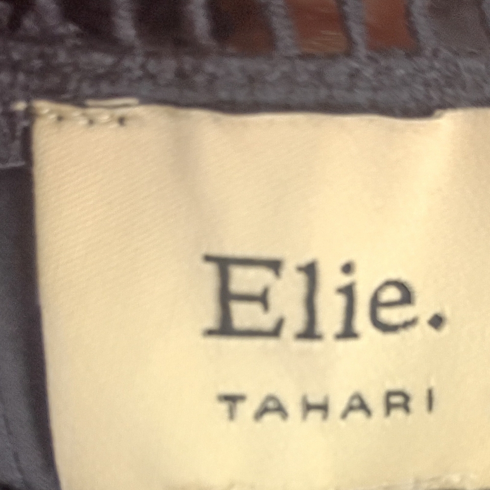 Elie Tahari Blue Eyelet Derail Puff Short Sleeve Flowy Modal Cotton Top M - Picture 12 of 14